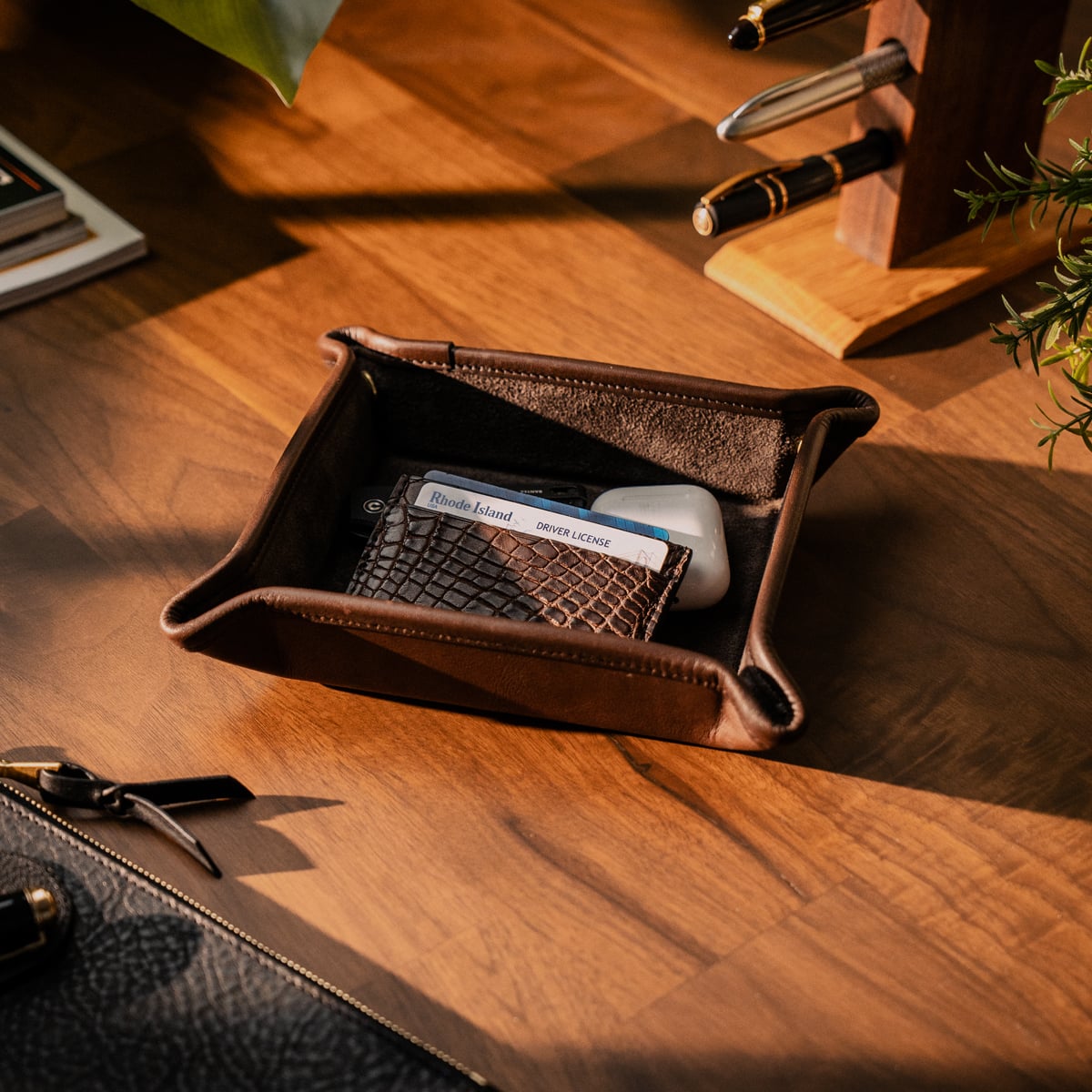 Suede Valet Tray | Frank Clegg Leatherworks